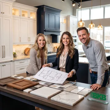 Kitchen design consultation at Englewood showroom