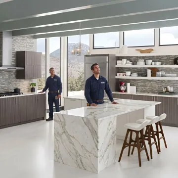 Modern kitchen renovation with custom cabinets