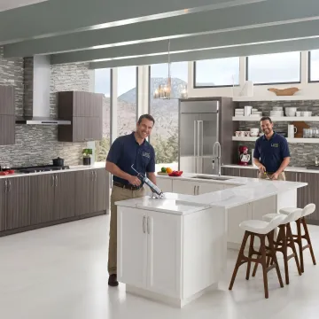 Modern remodeled kitchen with custom cabinets