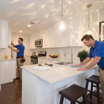 Modern kitchen renovation with custom cabinets