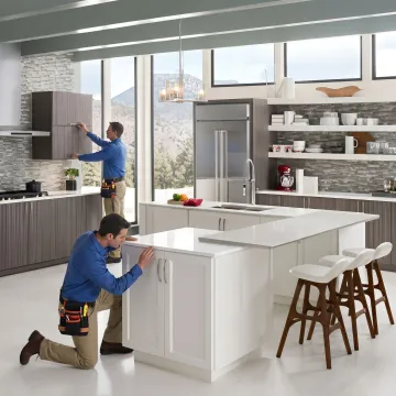 Modern remodeled kitchen with custom cabinets