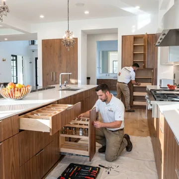 Custom kitchen and bath cabinetry installation