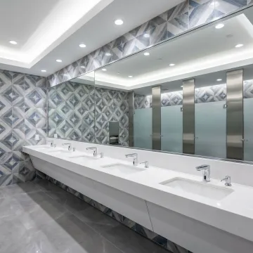 Modern commercial bathroom remodel in NJ and NYC