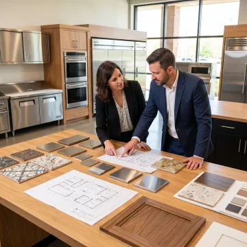 Commercial kitchen design planning session