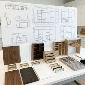 Designer planning a custom closet layout