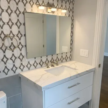36 inch bathroom vanity with sink and quartz top