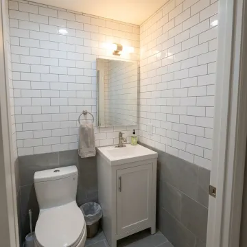 Compact bathroom vanity with sink