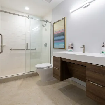 ADA compliant wall hung bathroom vanity