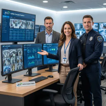 Retail security team coordinating response using incident management system