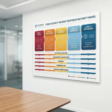 Detailed cyber incident response maturity assessment framework visualization showing capability levels