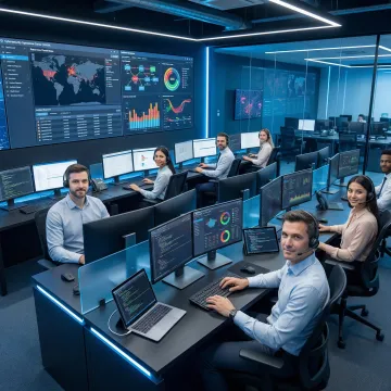 Enterprise security team collaborating on incident response strategy