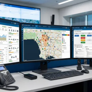 Disaster case management software interface showing incident tracking and resource coordination tools