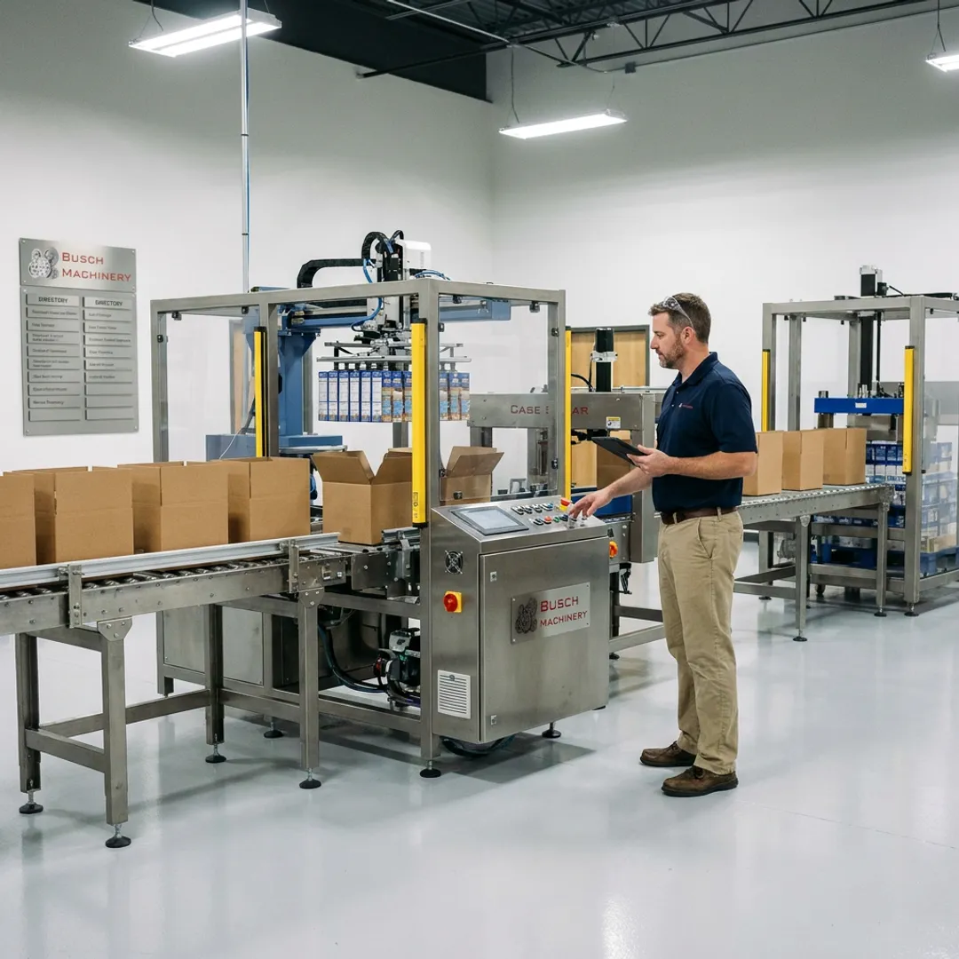 Automatic case packing line integration process