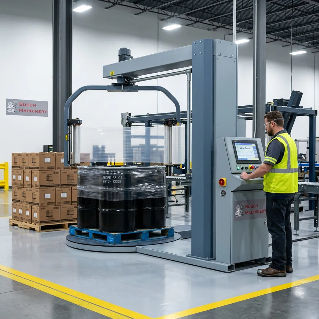 Chemical & Cosmetics industry pallet wrapping
