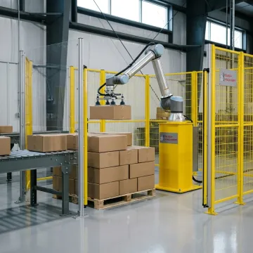 Cobot Palletizer for End-of-Line Packaging