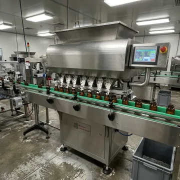 Capsule counting machine on packaging line