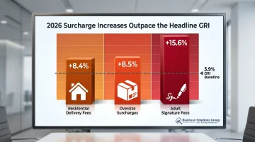 2026 carrier surcharge rate increases comparison infographic for FedEx and UPS
