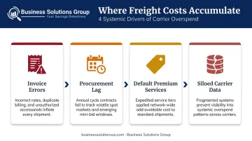 Four freight cost accumulation mechanisms in complex shipping networks infographic