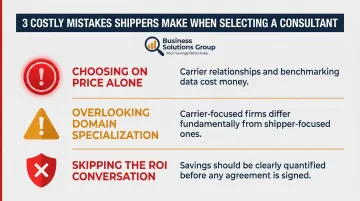 Three common logistics consultant selection mistakes shippers should avoid when evaluating firms