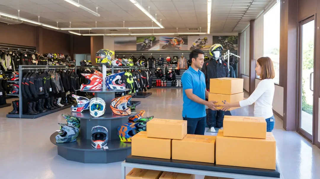 Retail micro-fulfillment hub with store-based delivery operations and packed orders