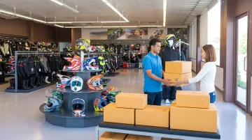 Retail micro-fulfillment hub with store-based delivery operations and packed orders