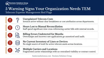 Five warning signs your business needs telecom expense management solution