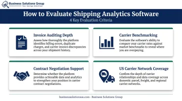 four key shipping analytics software evaluation criteria for cost reduction selection