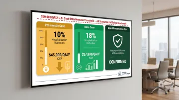 Remote monitoring versus in-person care ICER comparison across three cost scenarios