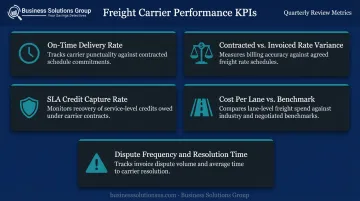 Five freight carrier KPI metrics for quarterly contract performance monitoring review