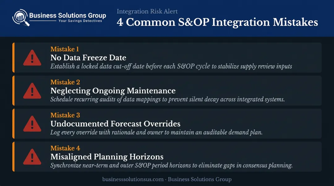 Four common demand planning S&amp;OP integration mistakes and how to avoid them