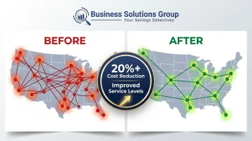 Distribution center network consolidation from 14 to 9 nodes reducing costs 20 percent