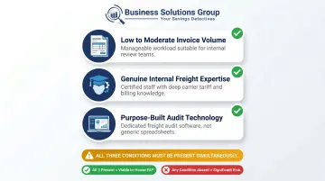 Three conditions required for successful in-house freight audit and payment management