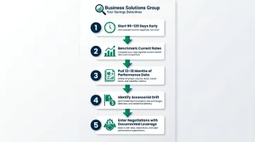 5-step proactive freight contract renewal process timeline from benchmarking to renegotiation