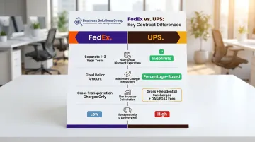 FedEx versus UPS contract structure key differences side-by-side comparison chart