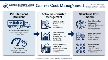 Carrier management software cost reduction strategies process flow diagram