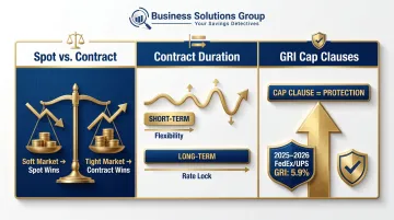 Three freight contract negotiation levers spot versus contract duration and GRI cap clauses