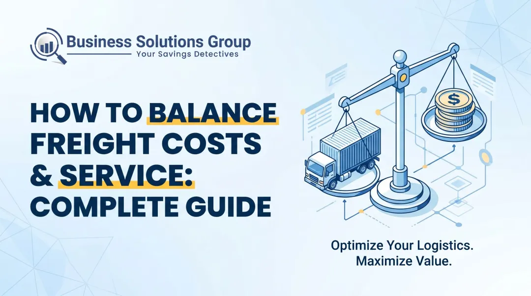 How to Balance Freight Costs & Service: Complete Guide
