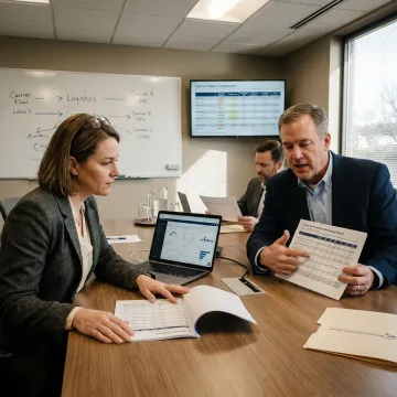 Supply chain analytics and logistics planning session