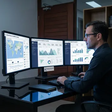 Consultant analyzing pharmaceutical supply chain data