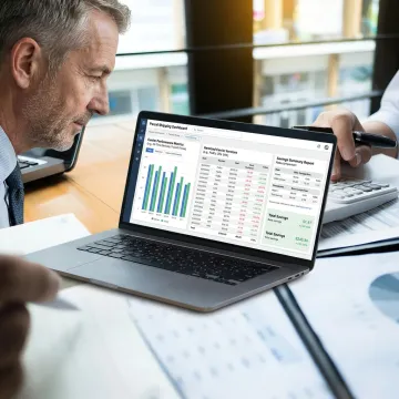 Parcel spend management analytics dashboard