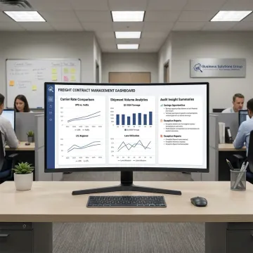 Freight contract management software dashboard