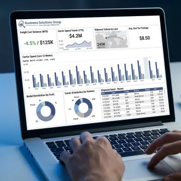 Transportation spend analytics dashboard