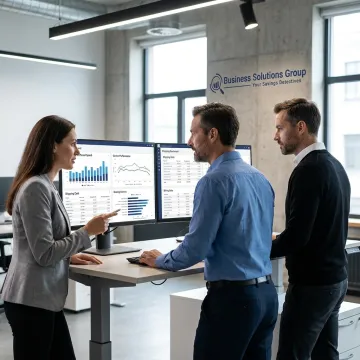 Team reviewing parcel analytics reports