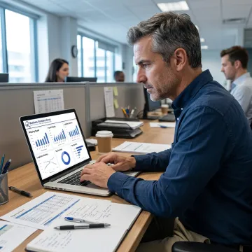 Analyst reviewing logistics cost and shipment data