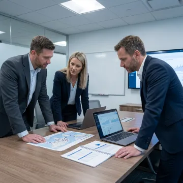 Digital logistics consulting dashboard and supply chain planning team