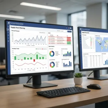 Dashboard for AI demand planning and forecasting software