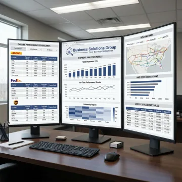 Shipping analytics dashboard and freight planning