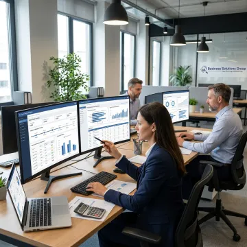 Team reviewing ocean freight software analytics
