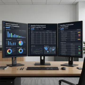 Digital procurement platform dashboard