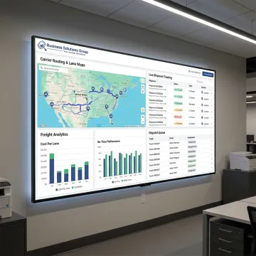 Truck management software dashboard for carriers